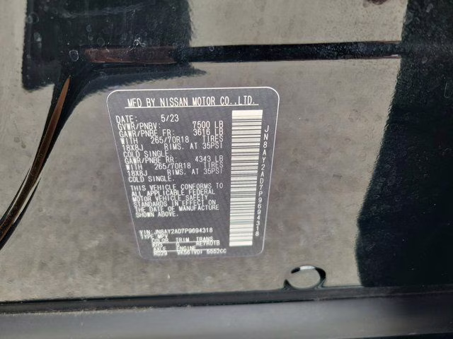 2023 Super Black Nissan Armada SV 4X4 SUV