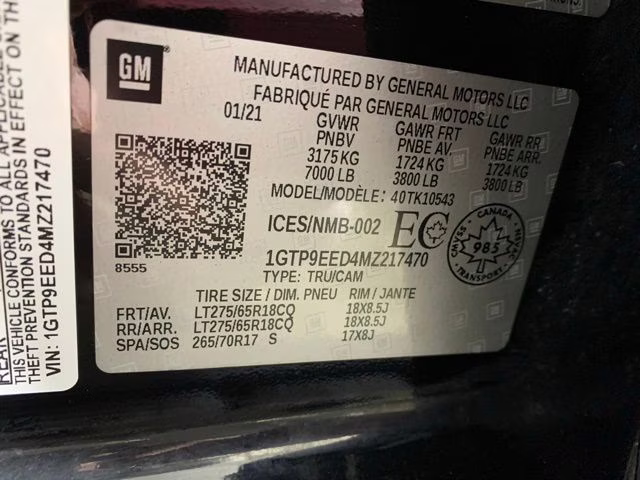 2021 Onyx Black GMC Sierra 1500 AT4 4X4 Truck