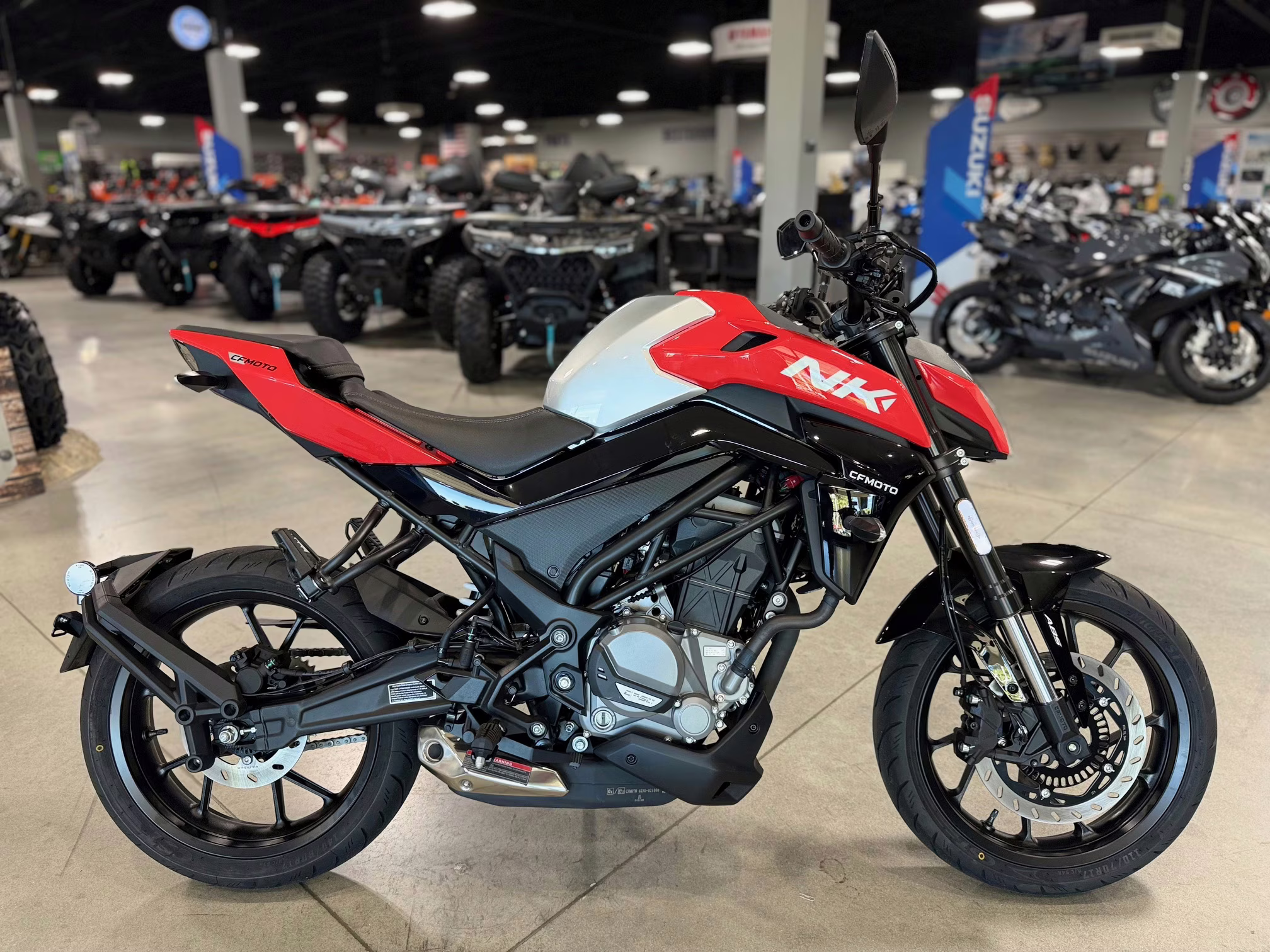 2025 RED CFMOTO 300NK Motorcycle