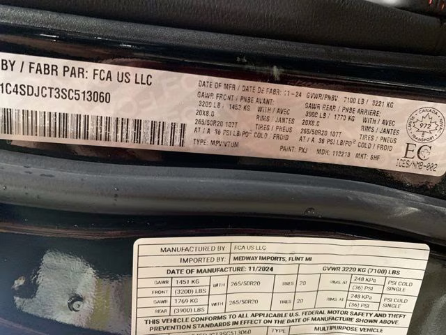 2025 DB Black Clearcoat Dodge Durango R/T Plus AWD SUV