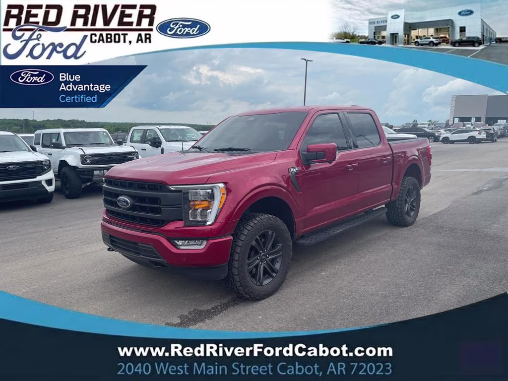 2021 Rapid Red Metallic Tinted Clearcoat Ford F-150 LARIAT 4X4 Truck