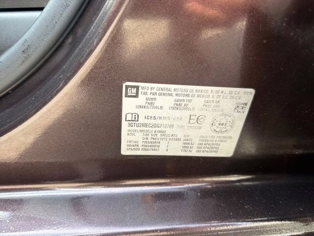 2016 Brown GMC Sierra 1500 SLE 4X4 Truck