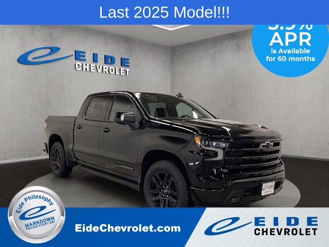 2025 Black Chevrolet Silverado 1500 High Country 4X4 Truck