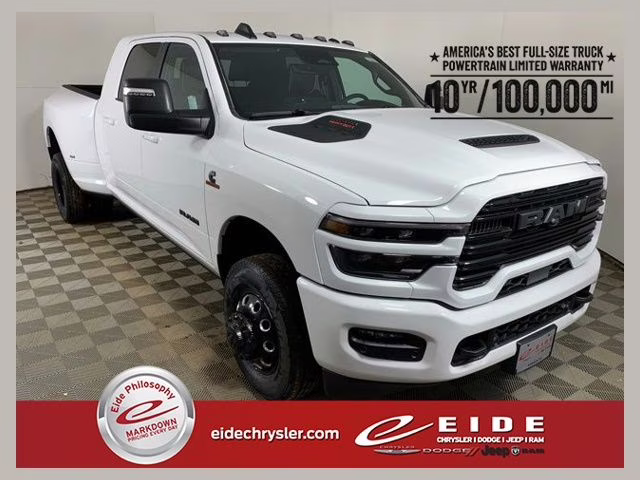 2026 Bright White Clearcoat Ram 3500 Laramie Night Edition 4X4 Truck