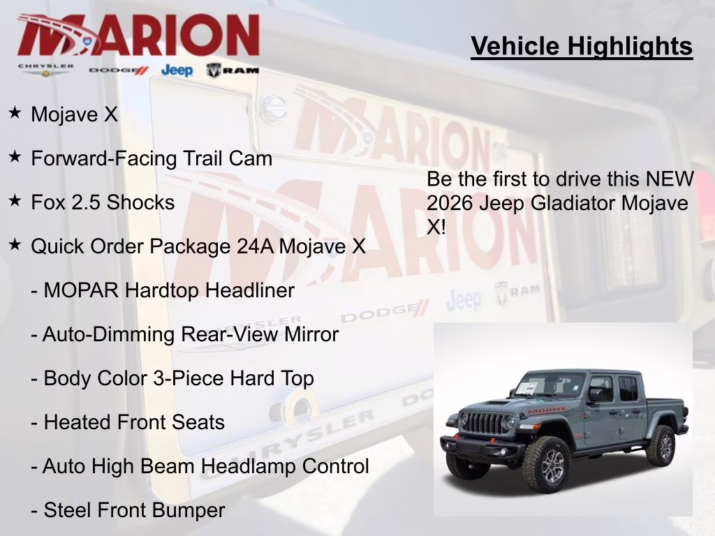 2026 Anvil Clearcoat Jeep Gladiator Mojave 4X4 Truck