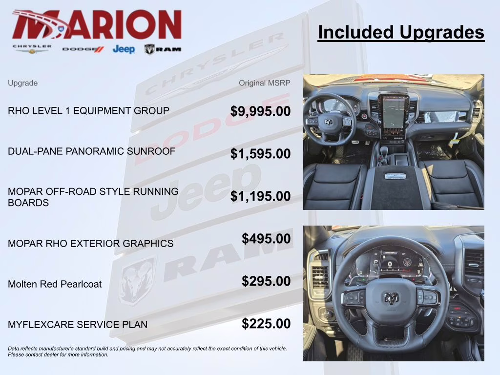 2026 Molten Red Pearlcoat Ram 1500 RHO 4X4 Truck