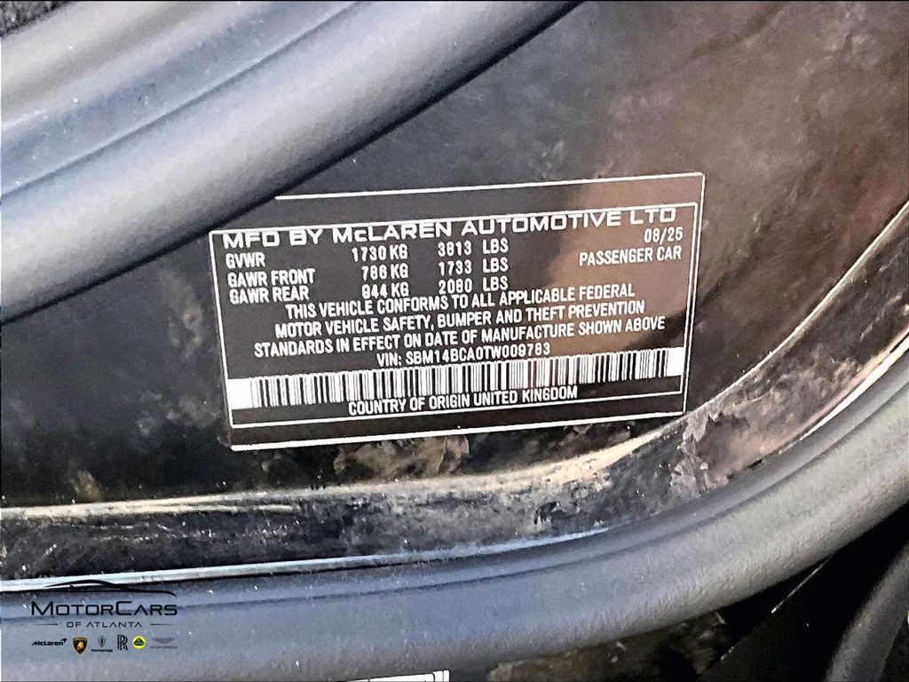 2026 Onyx Black McLaren 750S .Spider RWD Convertible