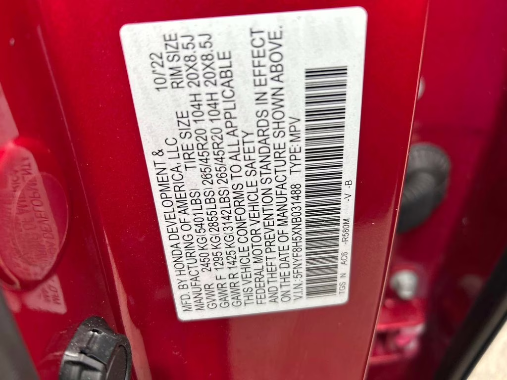 2022 Red Honda Passport EX-L AWD SUV