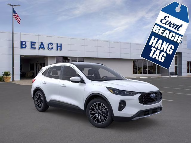 2025 Star White Metallic Tri-Coat Ford Escape Plug-In Hybrid Base FWD SUV