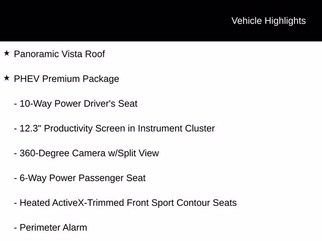 2025 Star White Metallic Tri-Coat Ford Escape Plug-In Hybrid Base FWD SUV