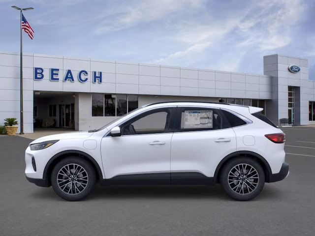 2025 Star White Metallic Tri-Coat Ford Escape Plug-In Hybrid Base FWD SUV