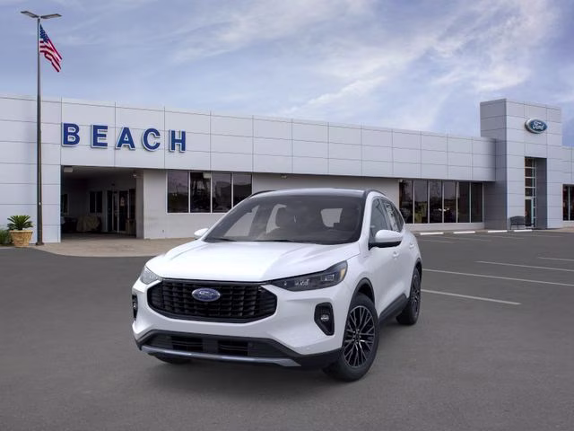 2025 Star White Metallic Tri-Coat Ford Escape Plug-In Hybrid Base FWD SUV