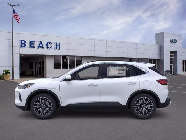 2025 Star White Metallic Tri-Coat Ford Escape Plug-In Hybrid Base FWD SUV