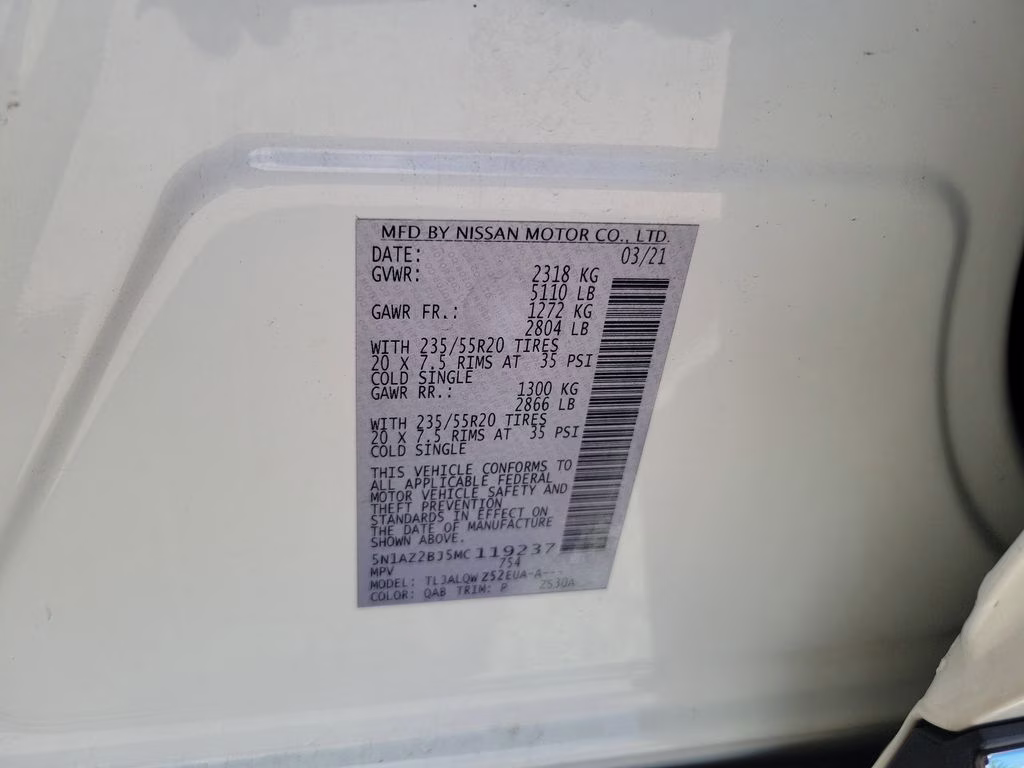 2021 Pearl White Tricoat Nissan Murano SV FWD SUV