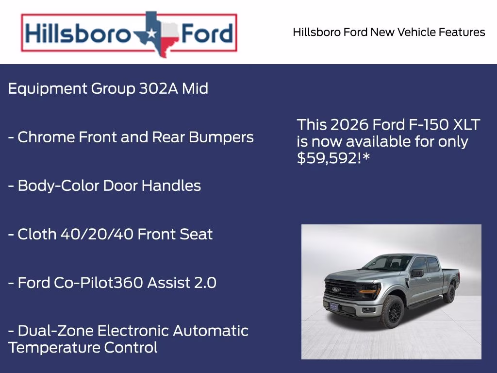 2026 Iconic Silver Metallic Ford F-150 XLT 4X4 Truck