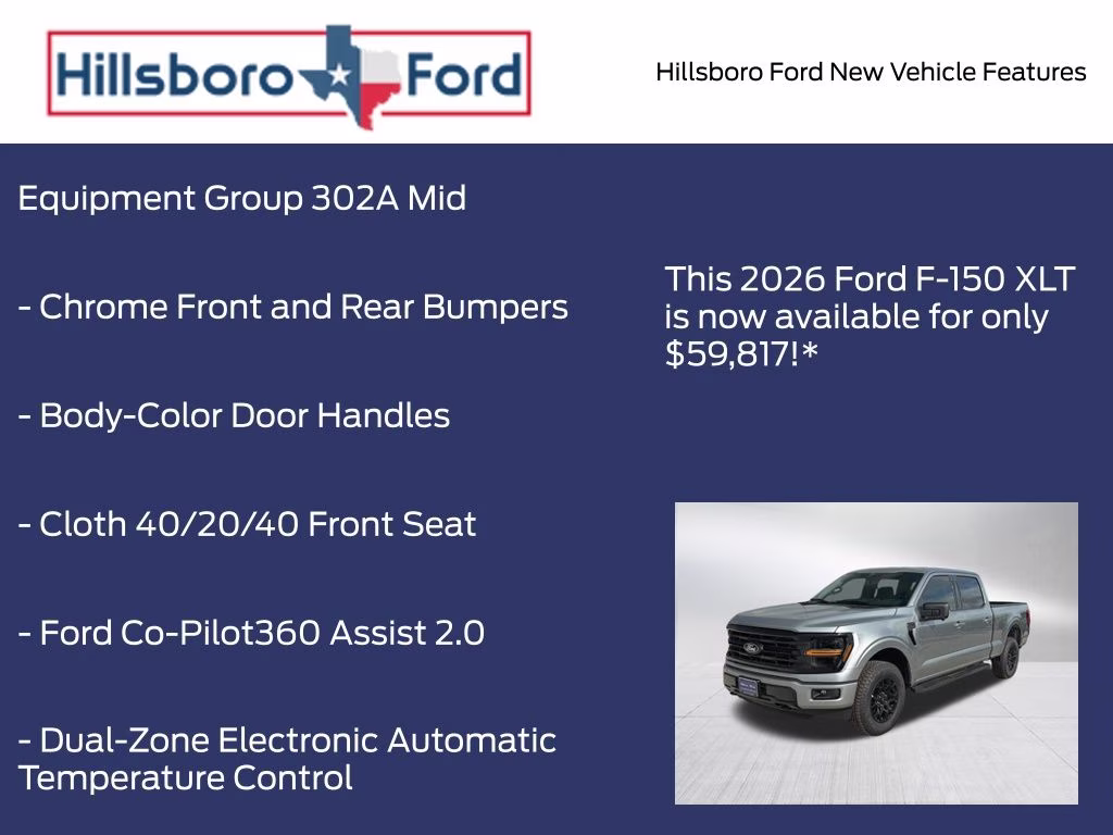 2026 Iconic Silver Metallic Ford F-150 XLT 4X4 Truck