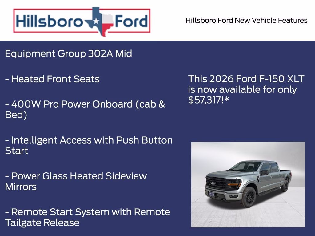 2026 Iconic Silver Metallic Ford F-150 XLT 4X4 Truck