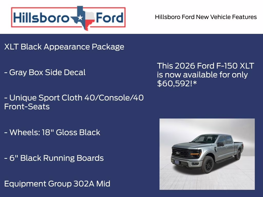 2026 Iconic Silver Metallic Ford F-150 XLT 4X4 Truck