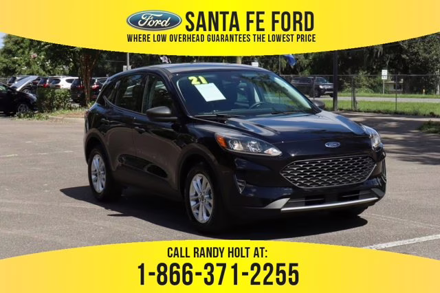 2021 Agate Black Metallic Ford Escape S FWD SUV