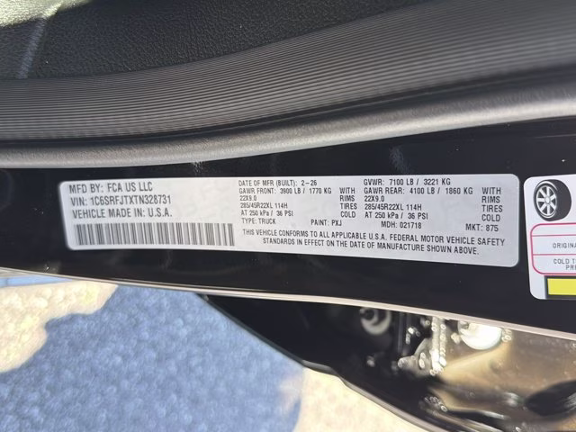 2026 Diamond Black Crystal Pearlcoat Ram 1500 Laramie 4X4 Truck