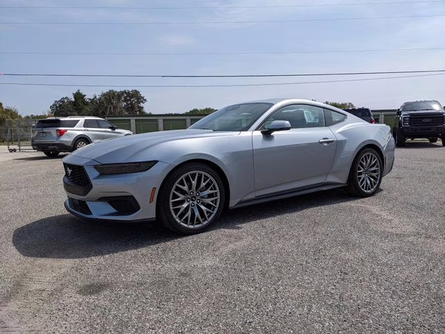 2025 Silver Metallic Ford Mustang EcoBoost Premium RWD Coupe
