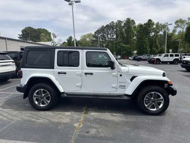 2021 Bright White Clearcoat Jeep Wrangler Unlimited Sahara 4X4 Convertible
