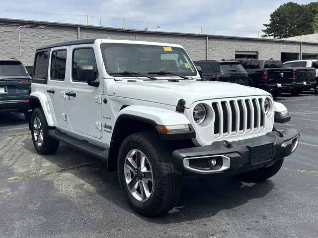 2021 Bright White Clearcoat Jeep Wrangler Unlimited Sahara 4X4 Convertible