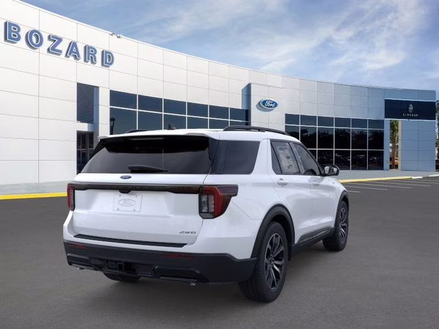 2026 Star White Metallic Tri-Coat Ford Explorer ST-Line 4X4 SUV