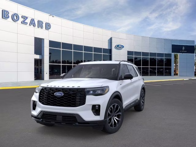 2026 Star White Metallic Tri-Coat Ford Explorer ST-Line 4X4 SUV