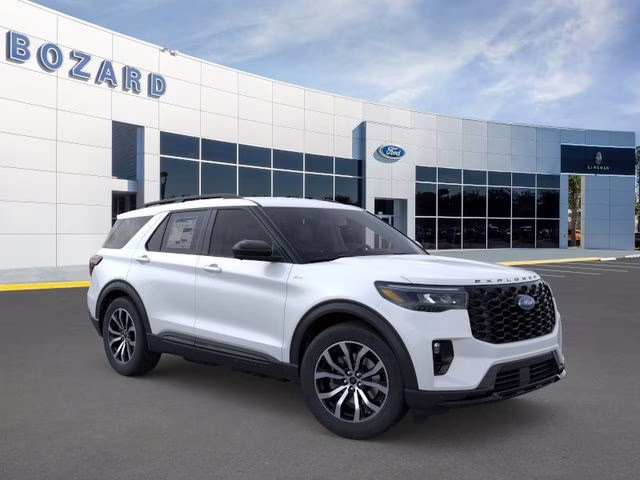2026 Star White Metallic Tri-Coat Ford Explorer ST-Line 4X4 SUV