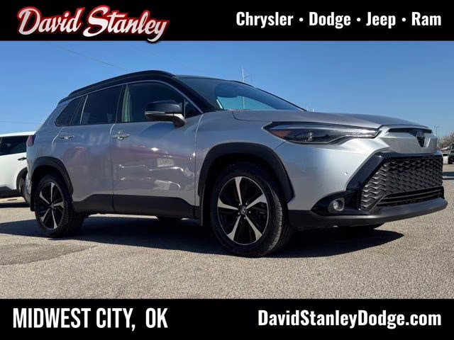 2025 Sonic Silver Toyota Corolla Cross Hybrid XSE AWD SUV