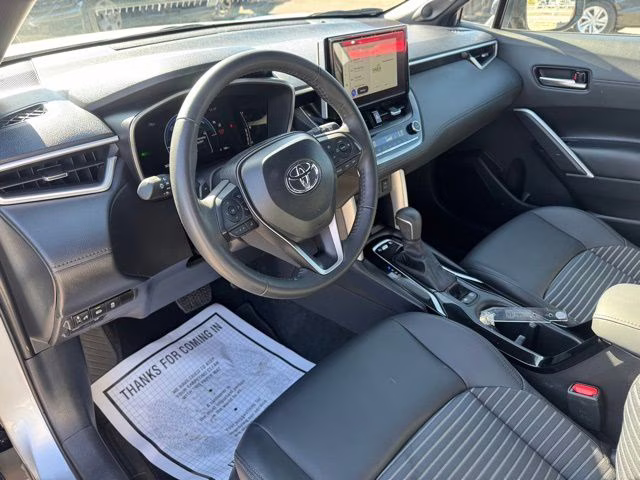 2025 Sonic Silver Toyota Corolla Cross Hybrid XSE AWD SUV