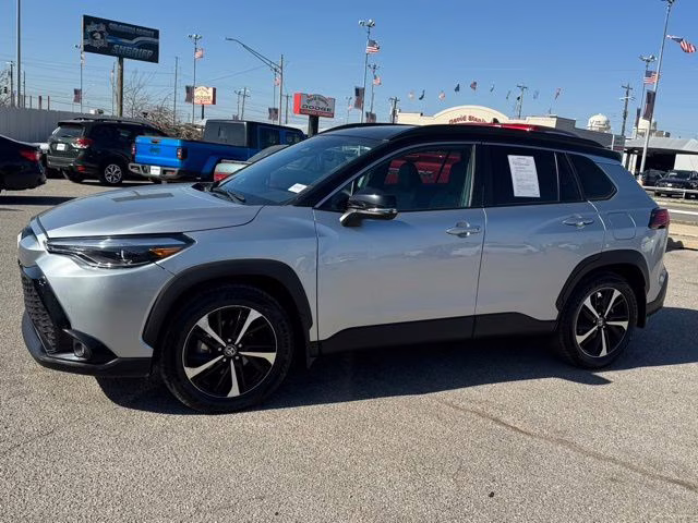 2025 Sonic Silver Toyota Corolla Cross Hybrid XSE AWD SUV