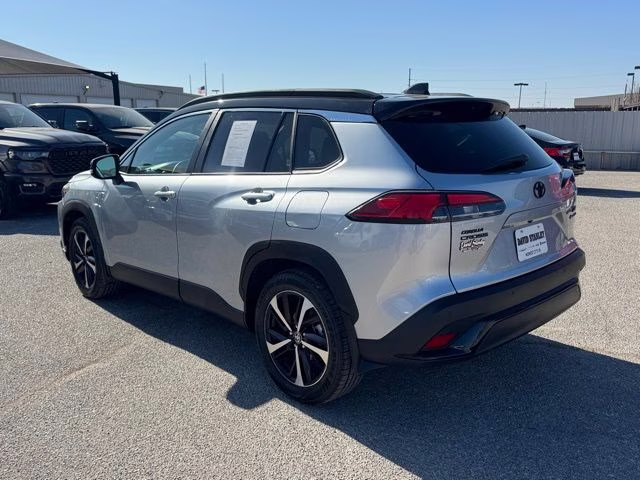 2025 Sonic Silver Toyota Corolla Cross Hybrid XSE AWD SUV