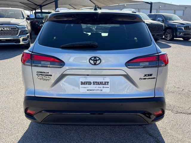 2025 Sonic Silver Toyota Corolla Cross Hybrid XSE AWD SUV