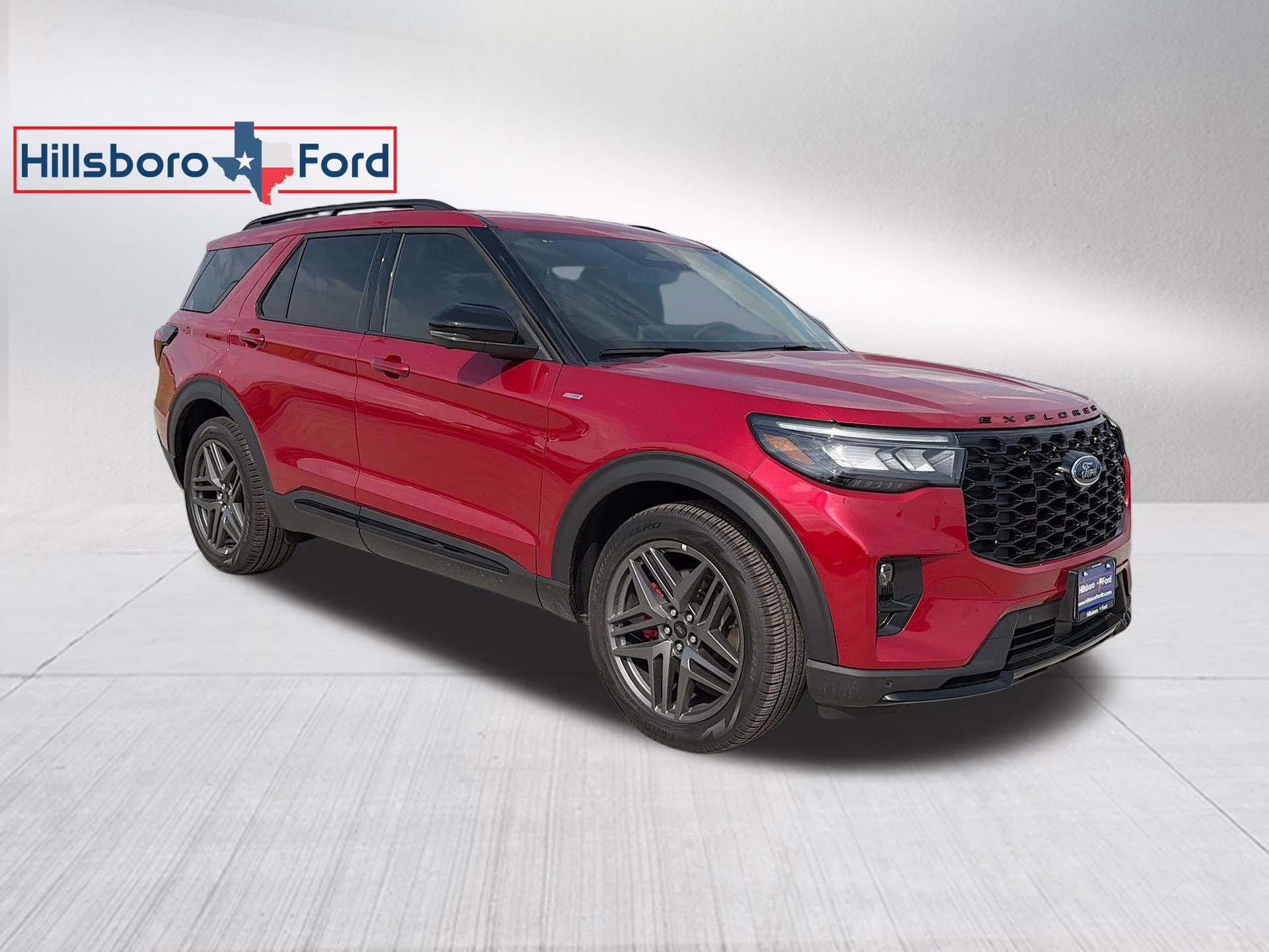 2026 Rapid Red Metallic Tinted Clearcoat Ford Explorer ST-Line RWD SUV