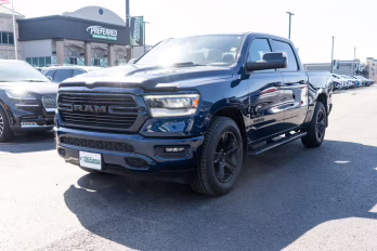 2021 Patriot Blue Pearlcoat Ram 1500 Sport 4X4 Truck