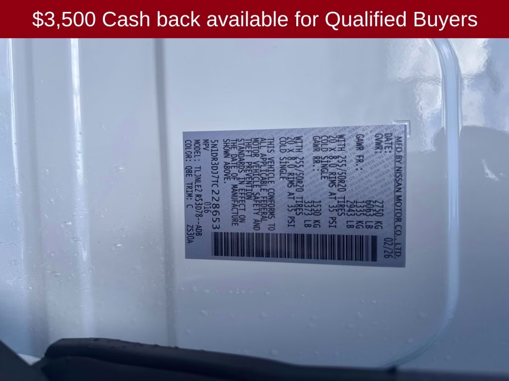 2026 Everest White Pearl Tricoat Nissan Pathfinder Platinum 4X4 SUV