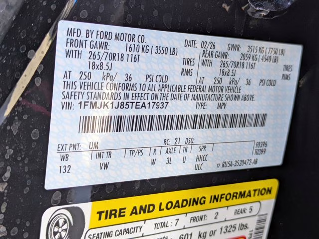 2026 Black Metallic Ford Expedition Max Active 4X4 SUV