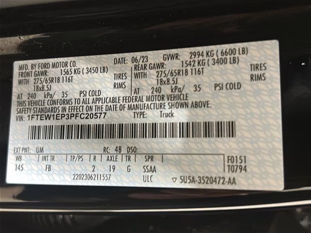 2023 Agate Black Metallic Ford F-150 XLT 4X4 Truck