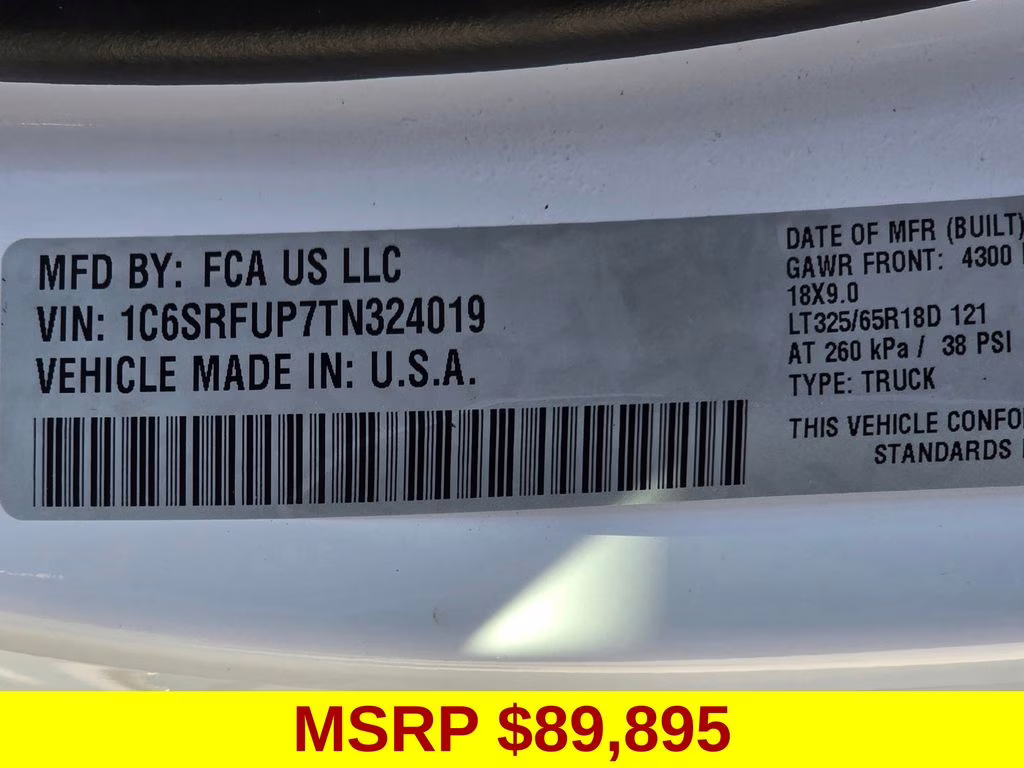 2026 Bright White Clearcoat Ram 1500 RHO 4X4 Truck