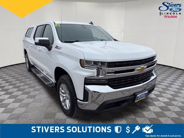 2021 Summit White Chevrolet Silverado 1500 LT 4X4 Truck