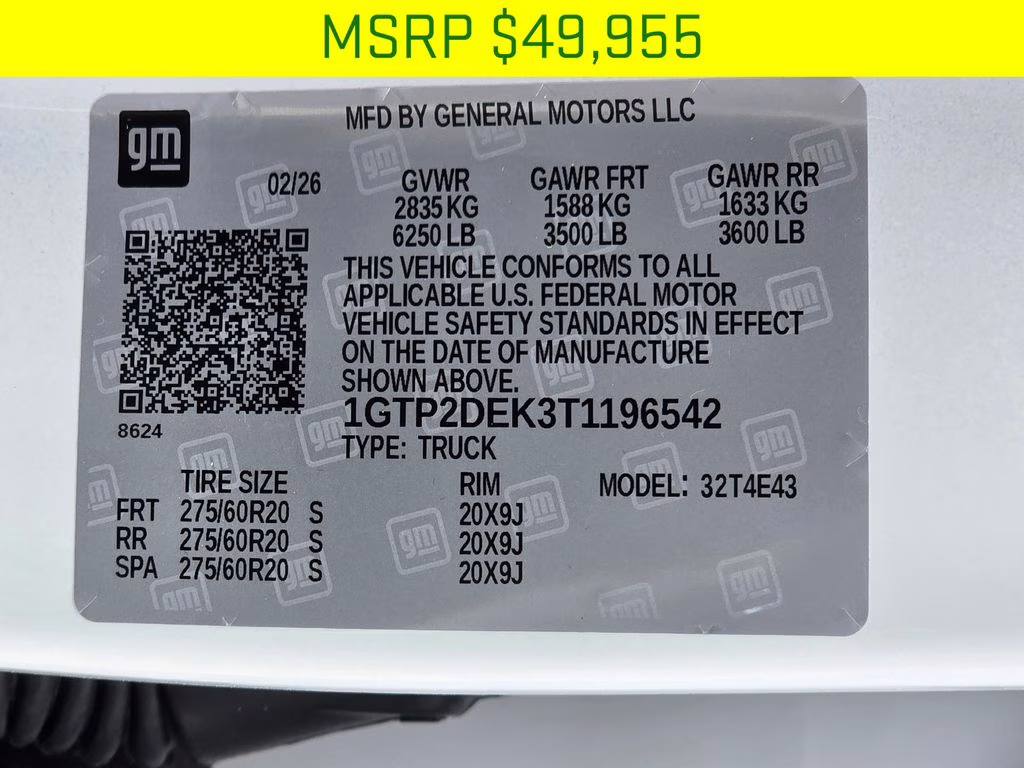 2026 Summit White GMC Canyon AT4 4X4 Truck