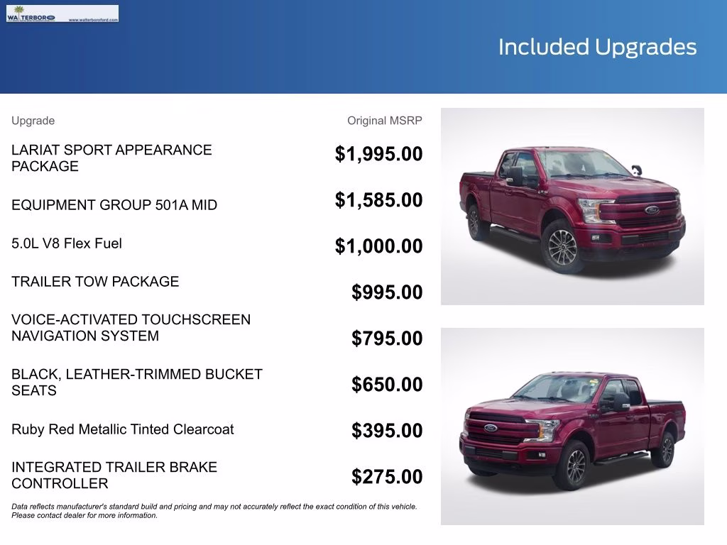 2018 Ruby Red Metallic Ford F-150 Lariat 4X4 Truck