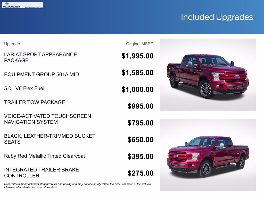 2018 Ruby Red Metallic Ford F-150 Lariat 4X4 Truck