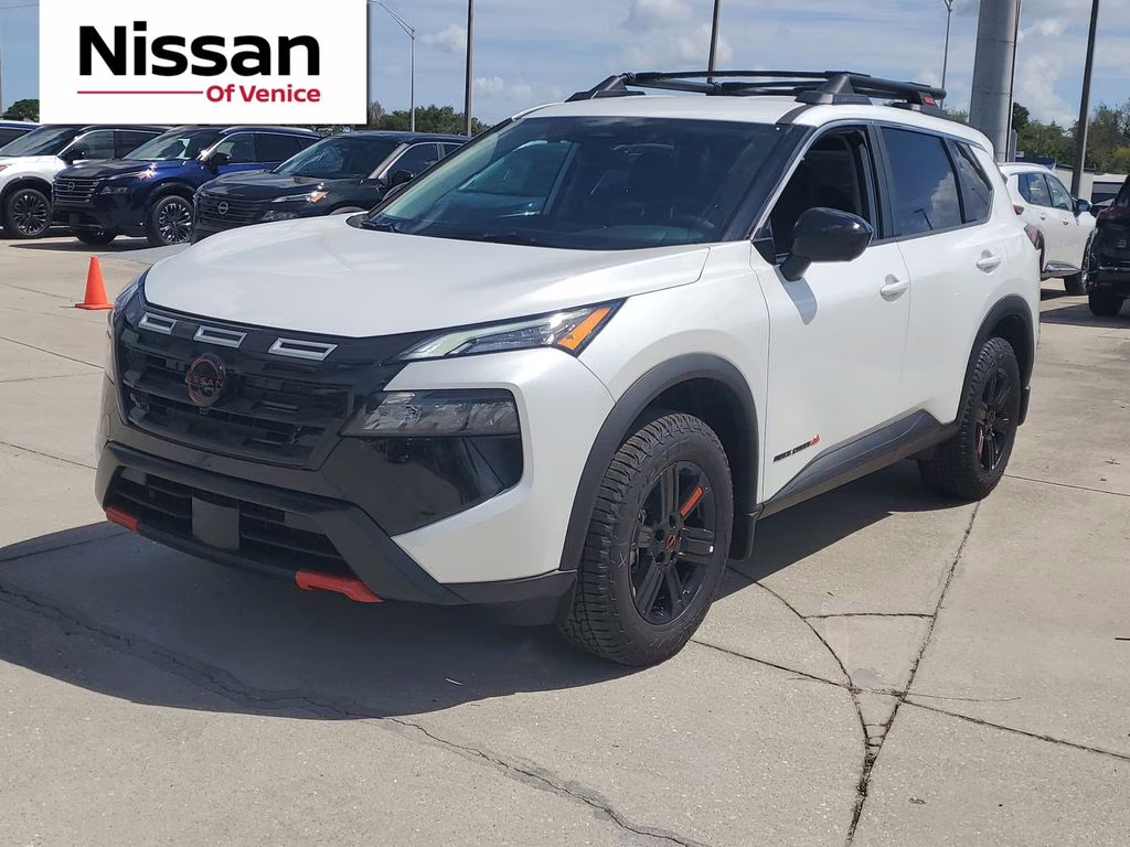 2026 Everest White Pearl Tricoat Nissan Rogue Rock Creek AWD SUV