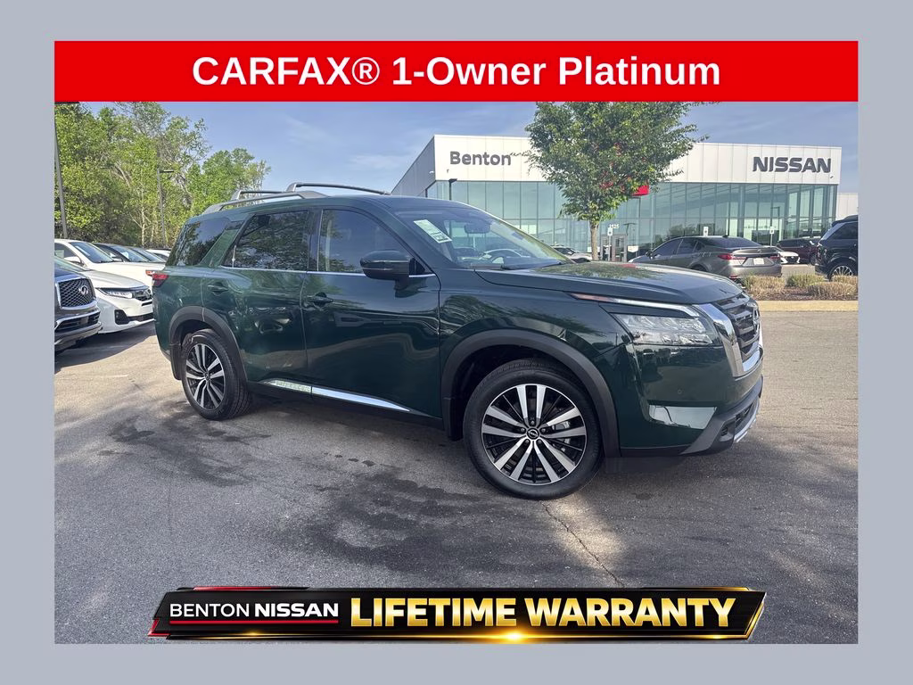 2025 Obsidian Green Pearl Nissan Pathfinder Platinum FWD SUV