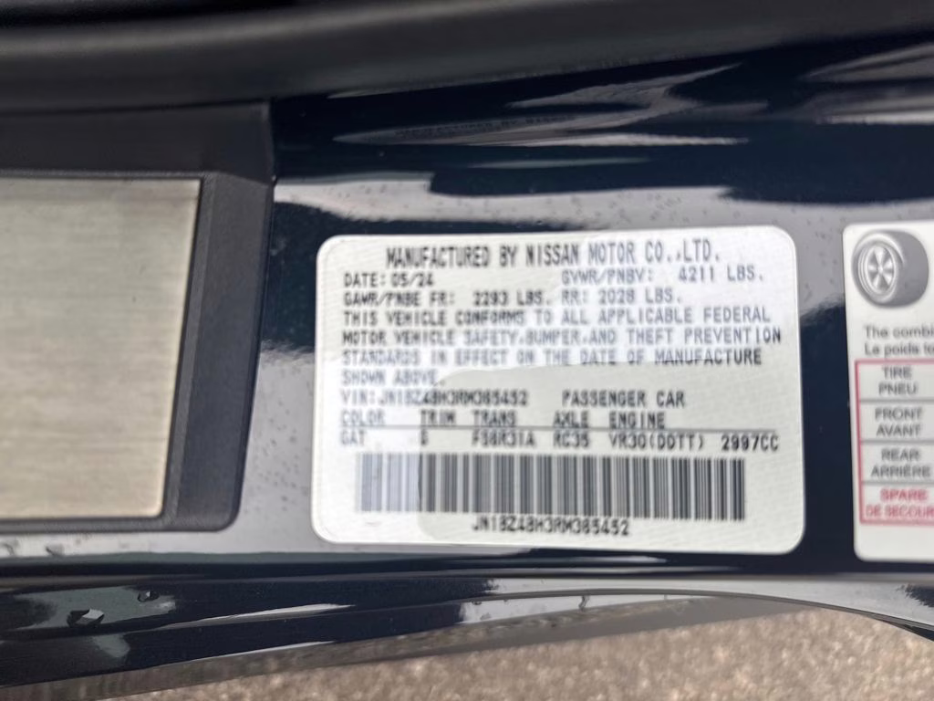 2024 Black Diamond Pearl Nissan Z Performance RWD Coupe