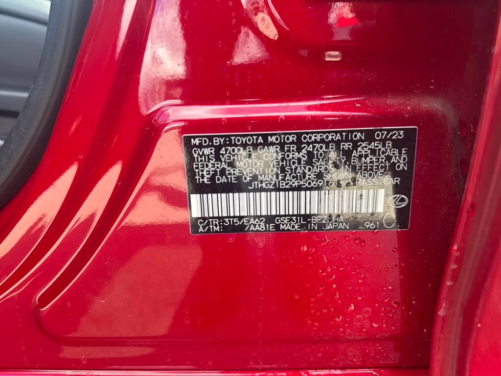 2023 Infrared Lexus IS 350 F SPORT RWD Sedan