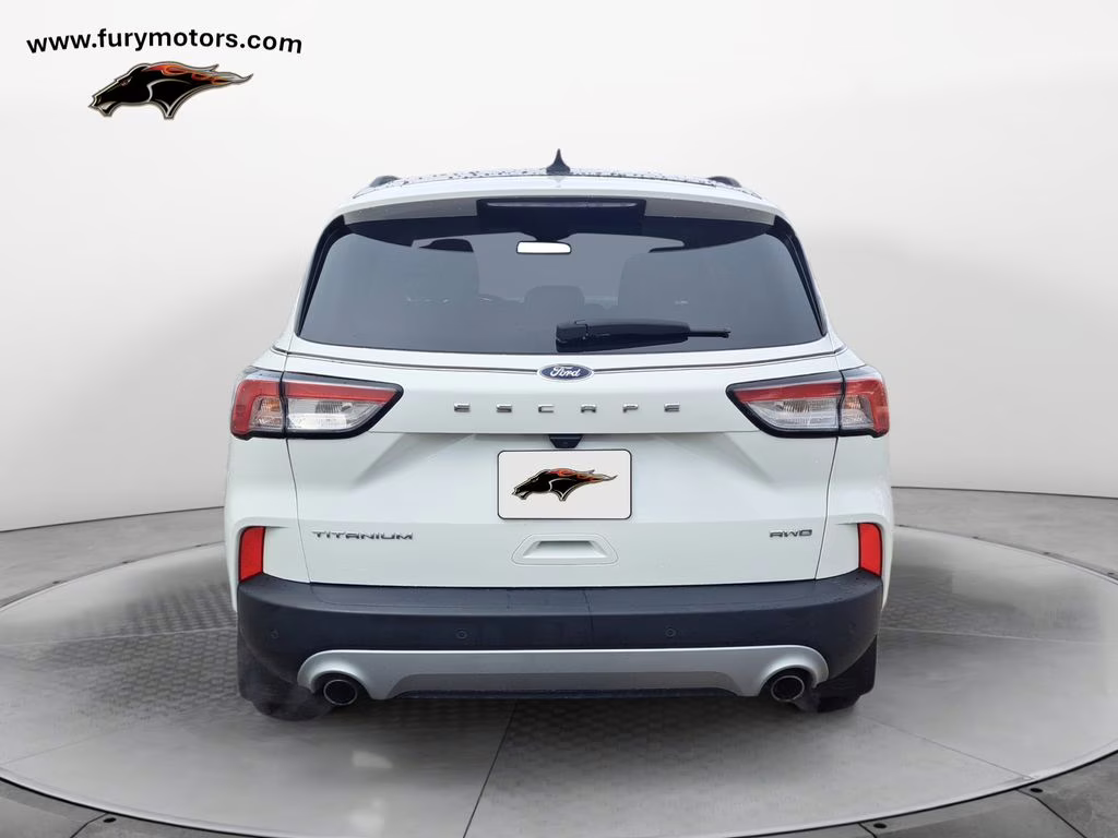 2022 White Metallic Ford Escape Titanium w/Panoramic Roof AWD SUV